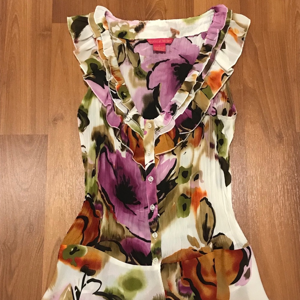 Multi Colored Sleeveless Blouse